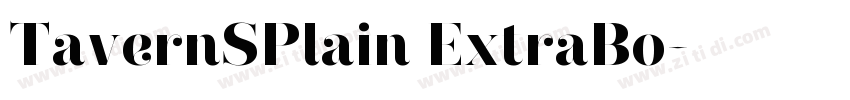 TavernSPlain ExtraBo字体转换